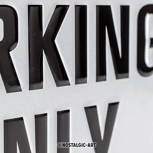 Nostalgic-Art BMW Parking Only White 20 x 30cm Sign Board