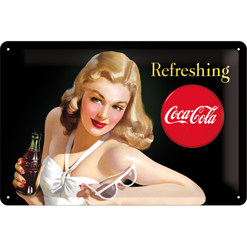Nostalgic-Art Coca-Cola - Beauties black/white 20 x 30cm Sign Board