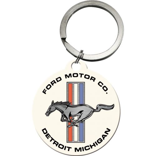 Nostalgic-Art Ford Mustang - Horse and Stripes Logo - Keyring