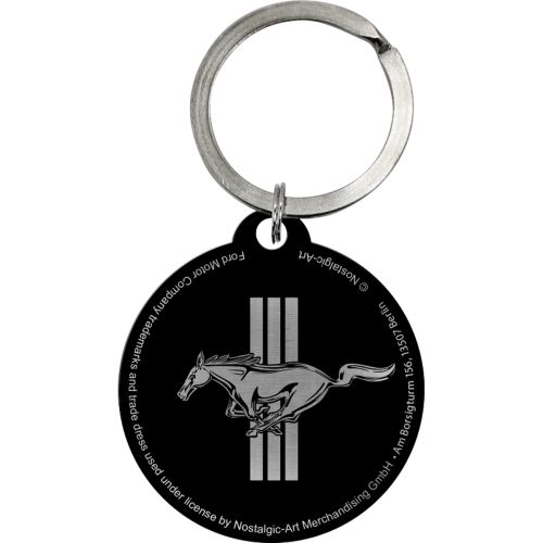 Nostalgic-Art Ford Mustang - Horse and Stripes Logo - Keyring
