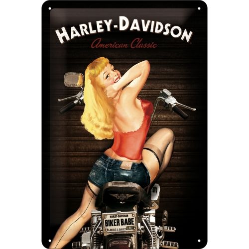 Nostalgic-Art Harley Davidson Biker Babe 20 x 30cm Sign Board