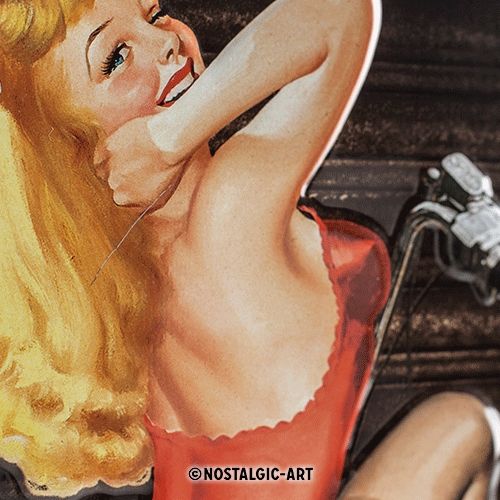 Nostalgic-Art Harley Davidson Biker Babe 20 x 30cm Sign Board