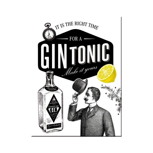 Nostalgic-Art Fridge Magnet Gin Tonic 6x8cms
