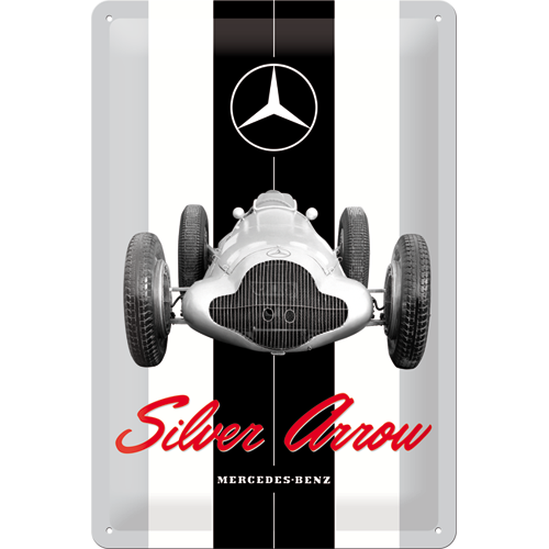 Nostalgic-Art Mercedes-Benz Silver Arrow 20 x 30cm Sign Board