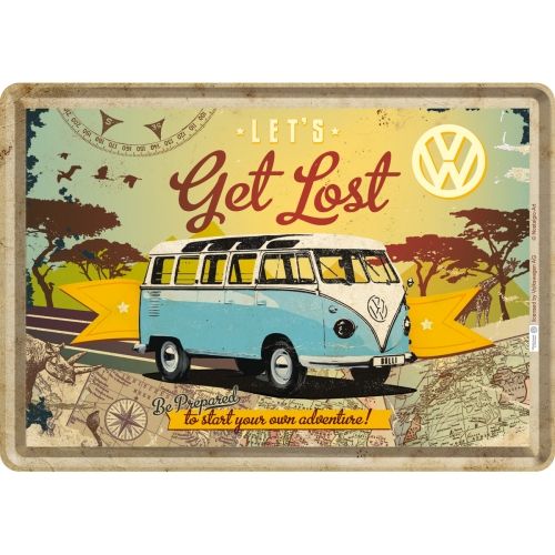 Nostalgic-Art Metal Postcard Let's Get Lost 10x14cm
