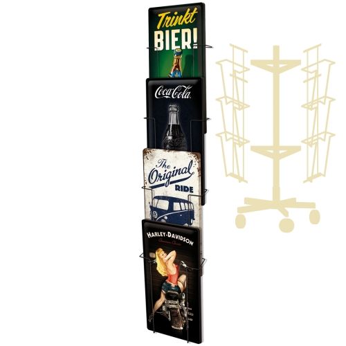 Nostalgic - Art Metal Book Display Wall Holder 25x50cms