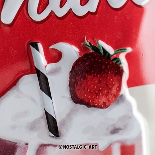 Nostalgic-Art Milkshake 20 x 30cm Sign Board
