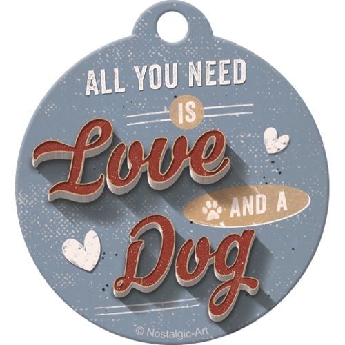 Nostalgic-Art Round Love Dog - Keyring