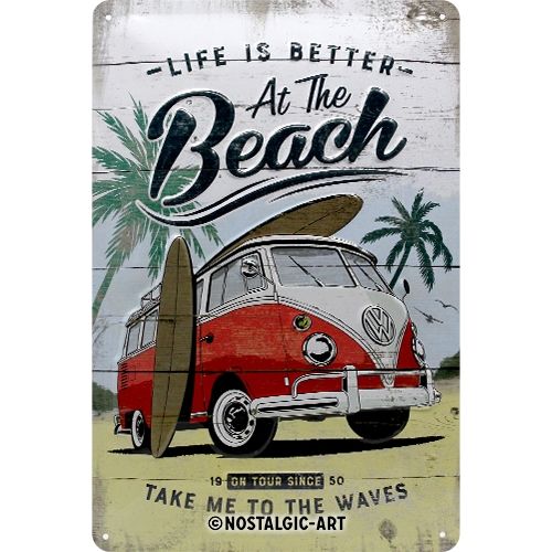 Nostalgic-Art VW Bulli - Beach 20 x 30cm Sign Board