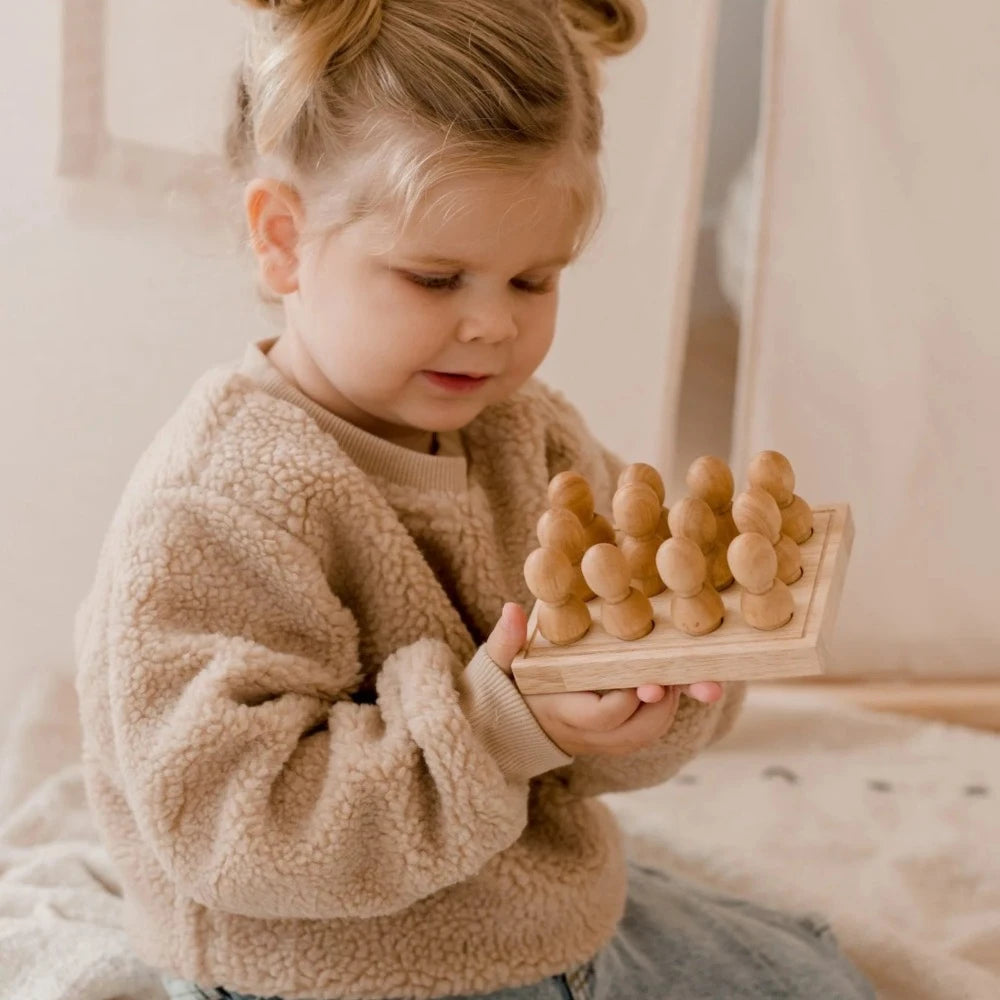 Omni People in Wooden Tray - Set of 10