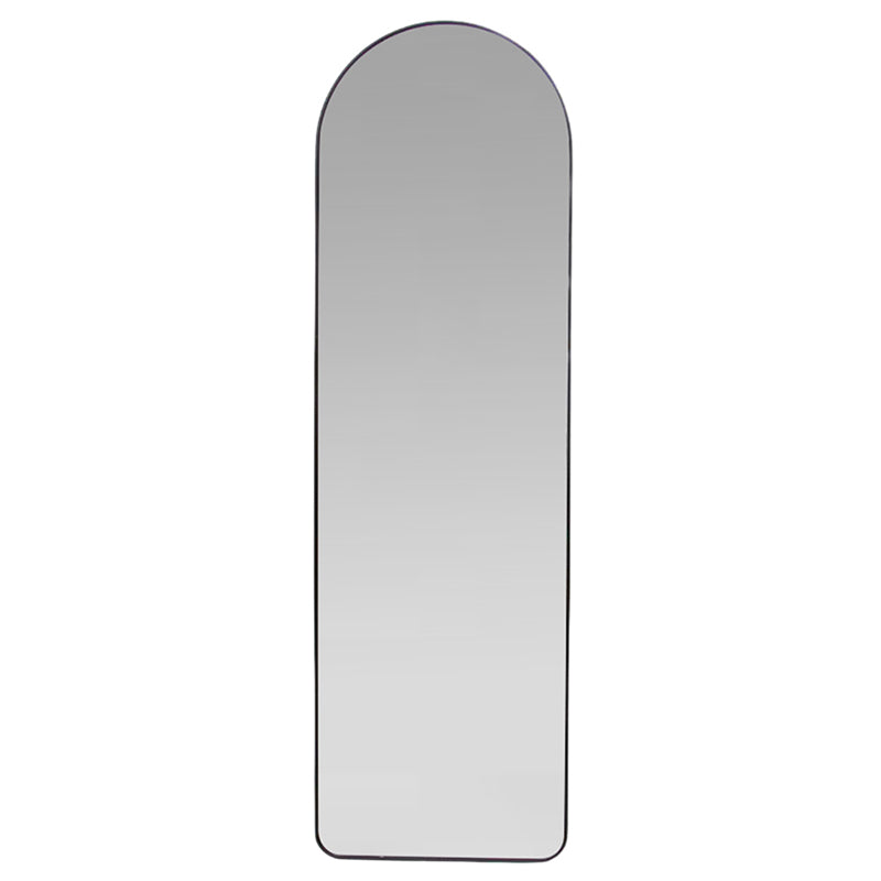 Opulent Black Arch Cheval Floor Mirror With Stand 165cms