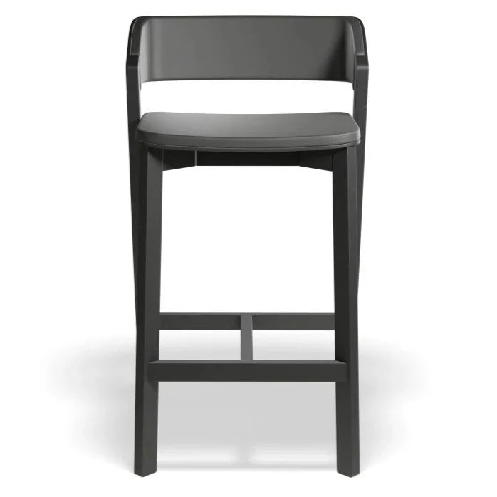Organic Black Shade Padded High Stool 68cms