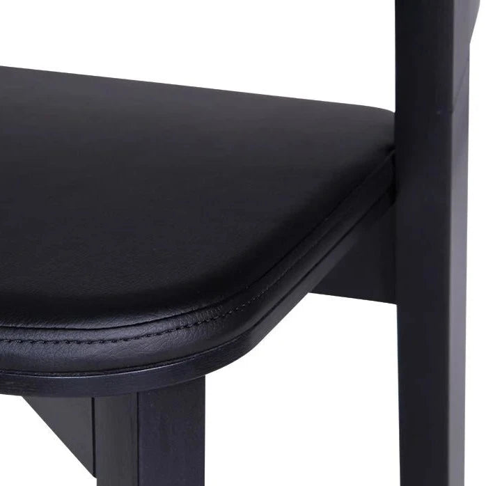 Organic Black Shade Padded High Stool 68cms