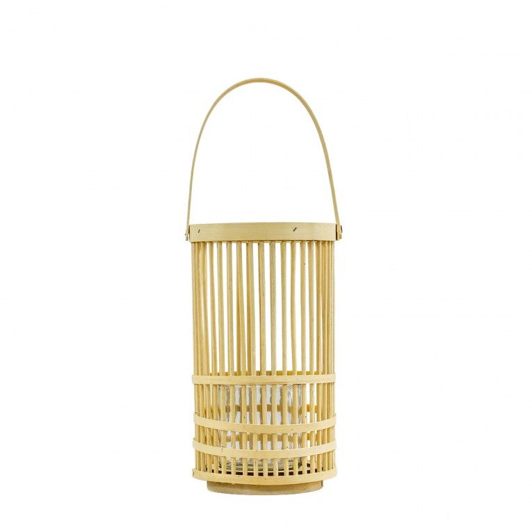 Organic Elegance In Lantern with Glass Inner (Available in 2 Sizes)
