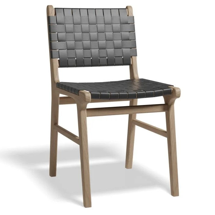 Organic Oasis Black Woven Cognac Seat Natural Frame