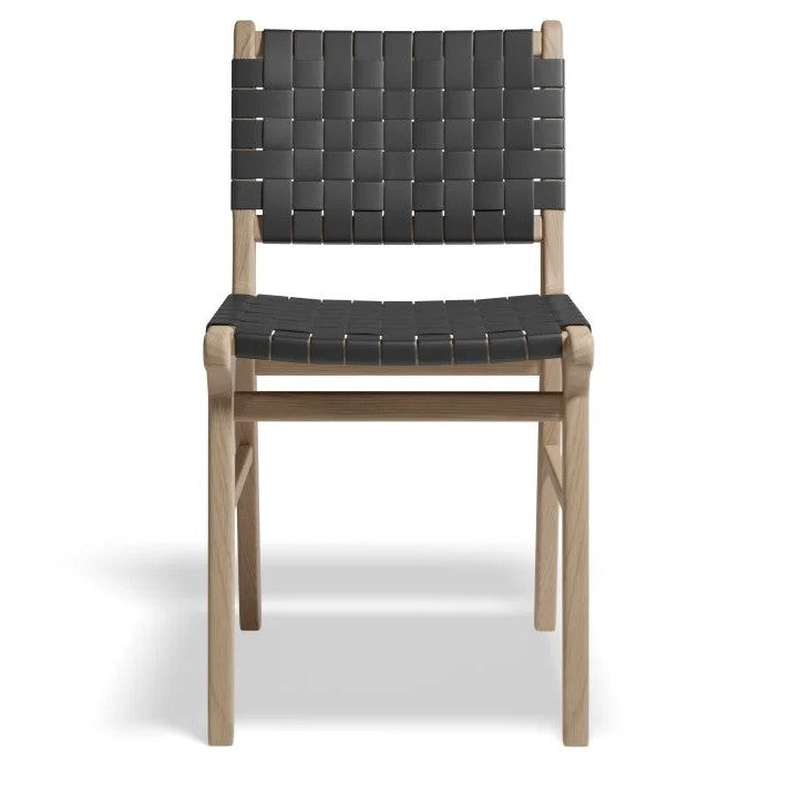 Organic Oasis Black Woven Cognac Seat Natural Frame