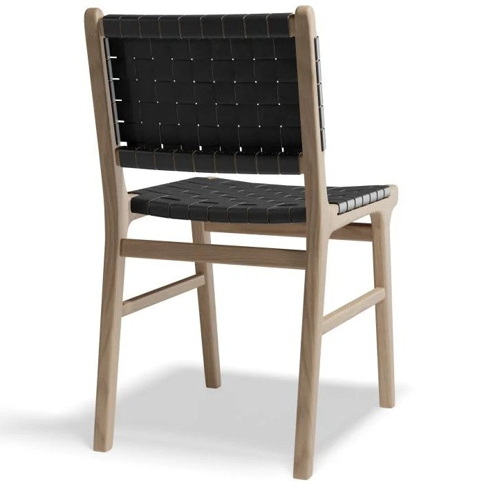 Organic Oasis Black Woven Cognac Seat Natural Frame