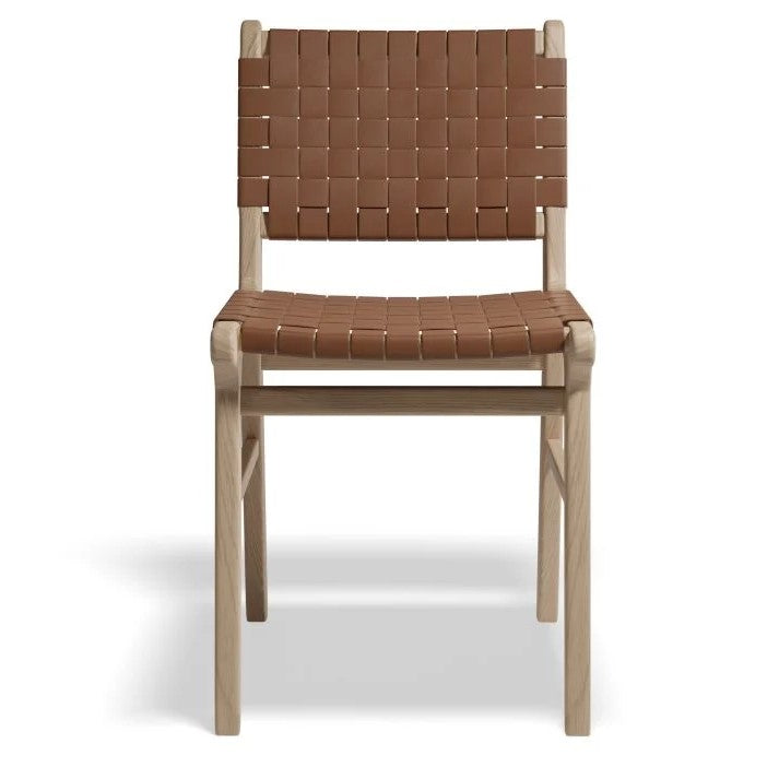 Organic Oasis Brown Woven Cognac Seat Natural Frame