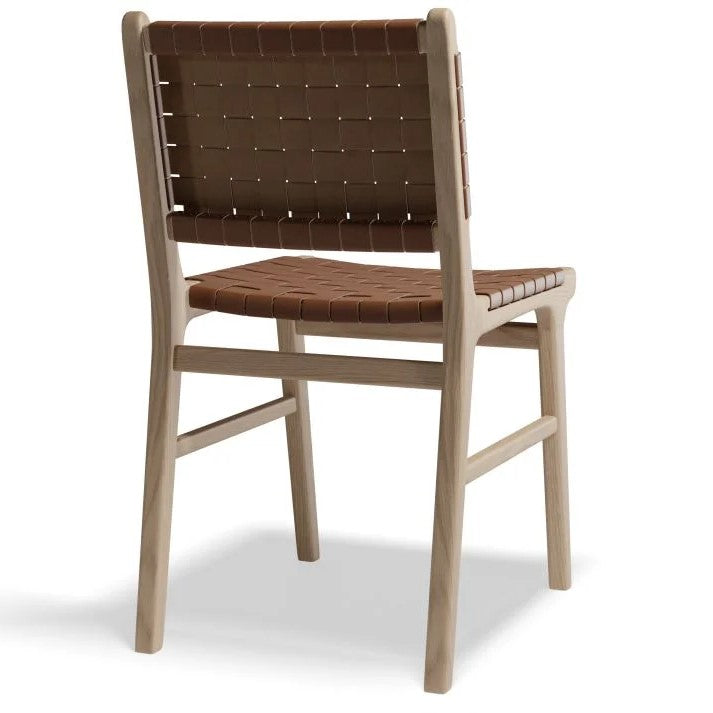 Organic Oasis Brown Woven Cognac Seat Natural Frame