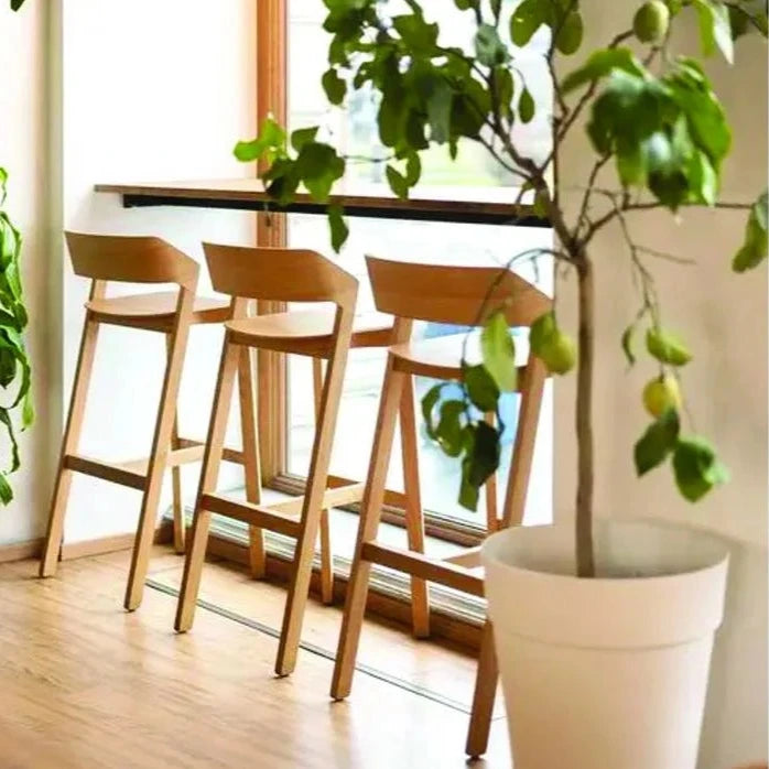 Organic Timber Natural Shade High Stool (Available in 2 Sizes)