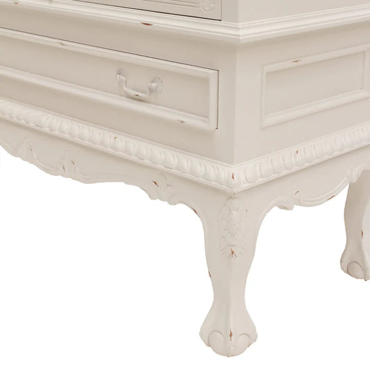 Ornate Double Door Dutch Showcase - White