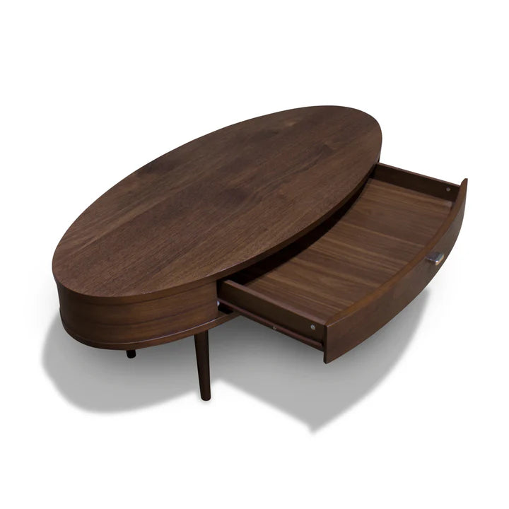 Osaka Oval Shaped Wooden Coffee Table