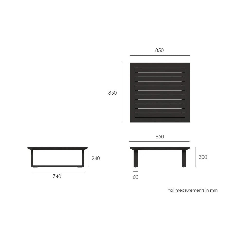 Outdoor Oasis Metal Coffee Table (Available in 2 colors)