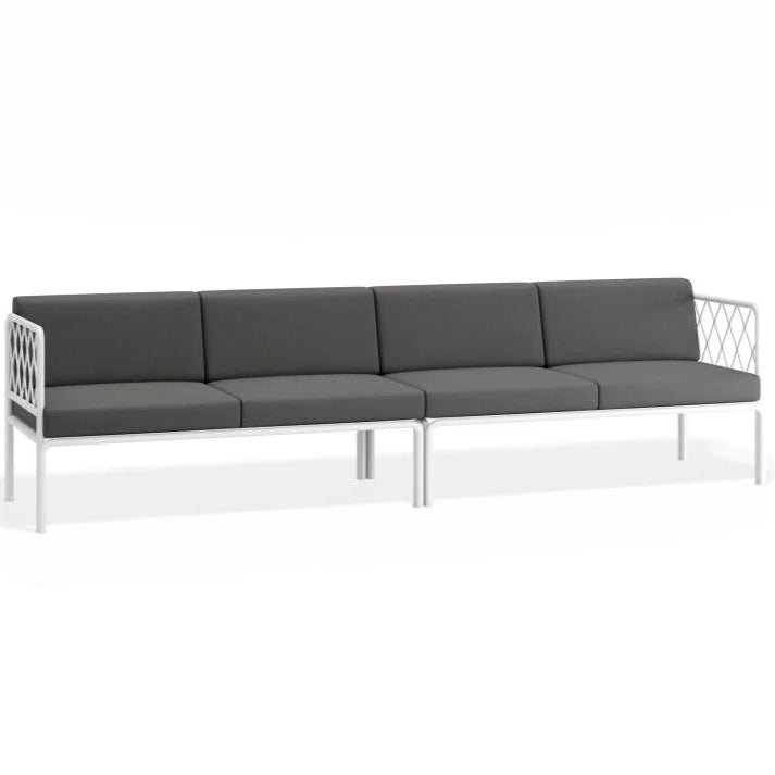 Outdoor White 4-Seater Sofa - Granite Grey
