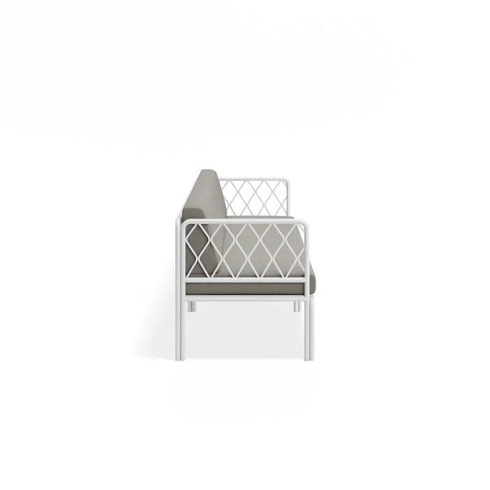 Outdoor White 4-Seater Sofa - Granite Grey