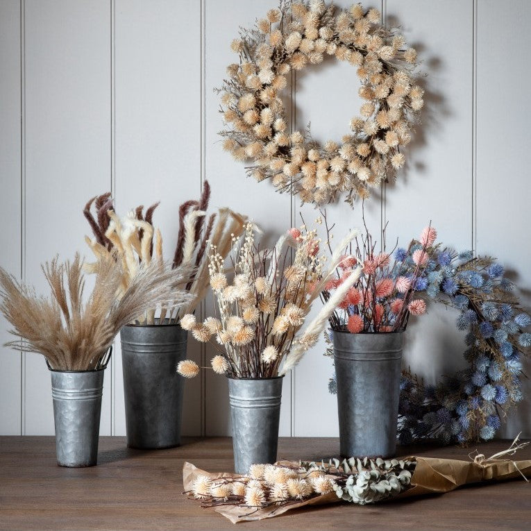 Paper Wrapped Large Botanical Dried Thistle (Available in 4 Colors)