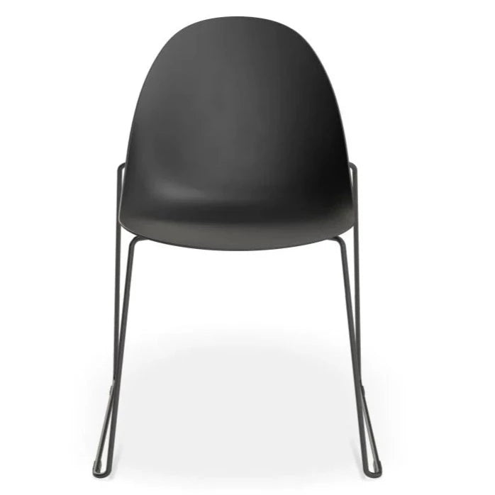 Pebble Cove Black Sled Base - Black Dining Chair