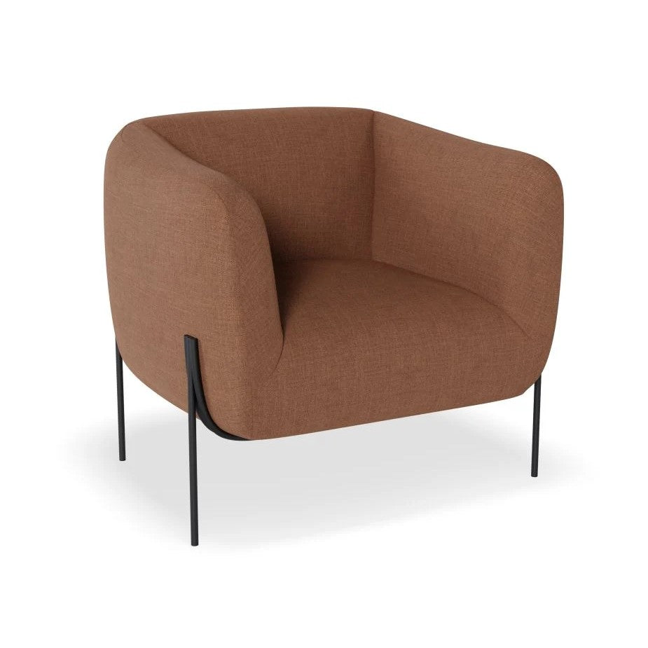 Personal Space Brown Single Seater Sofa (Available in 3 Frame Colors)