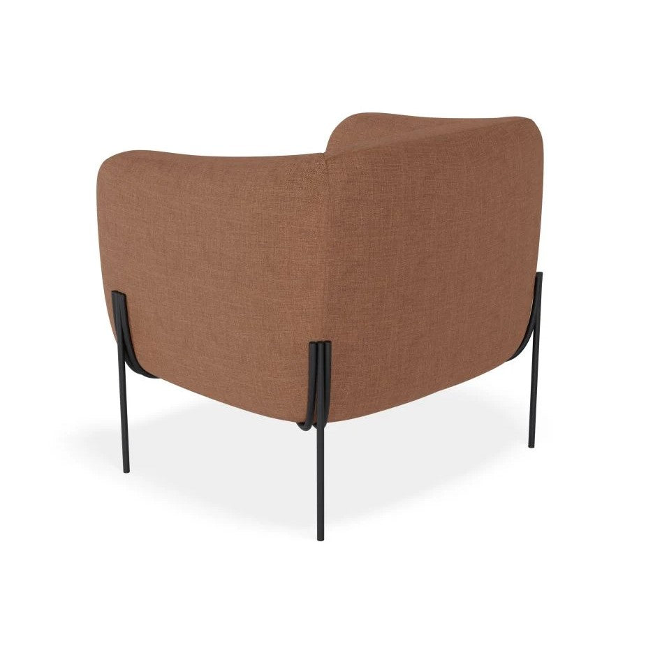Personal Space Brown Single Seater Sofa (Available in 3 Frame Colors)