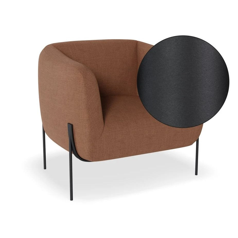 Personal Space Brown Single Seater Sofa (Available in 3 Frame Colors)
