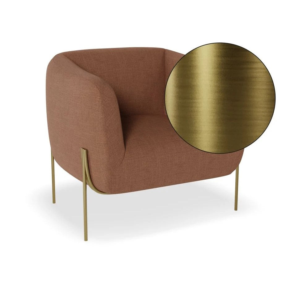 Personal Space Brown Single Seater Sofa (Available in 3 Frame Colors)