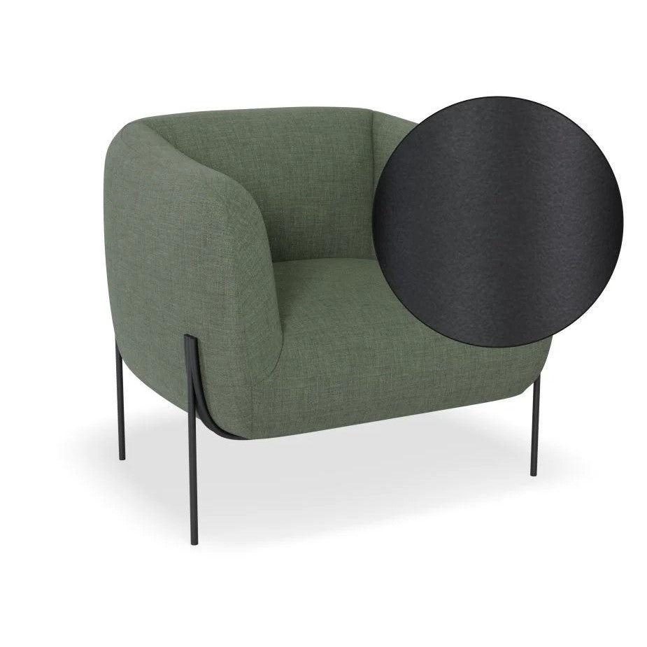 Personal Space Green Single Seater Sofa (Available in 3 Frame Colors)