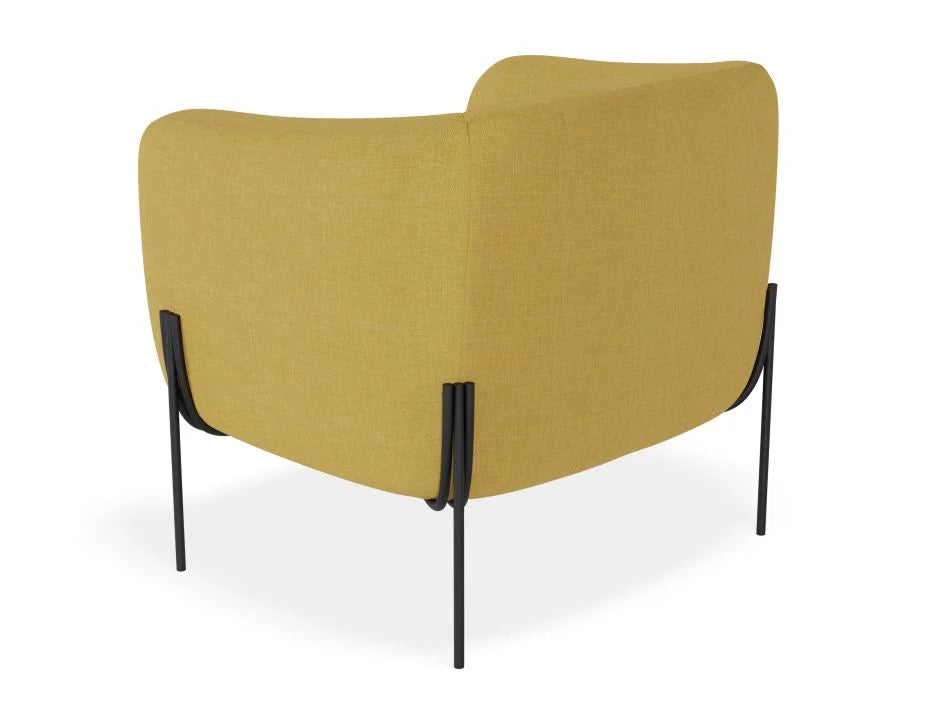 Personal Space Yellow Single Seater Sofa (Available in 3 Frame Colors)