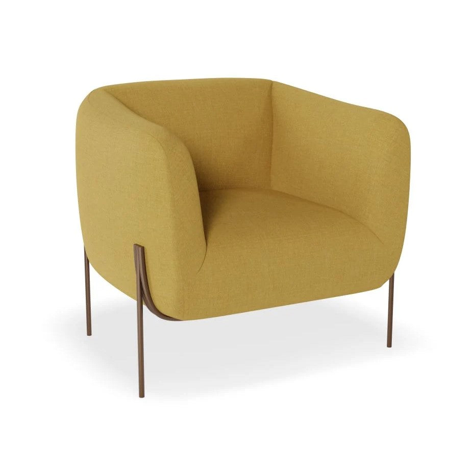 Personal Space Yellow Single Seater Sofa (Available in 3 Frame Colors)