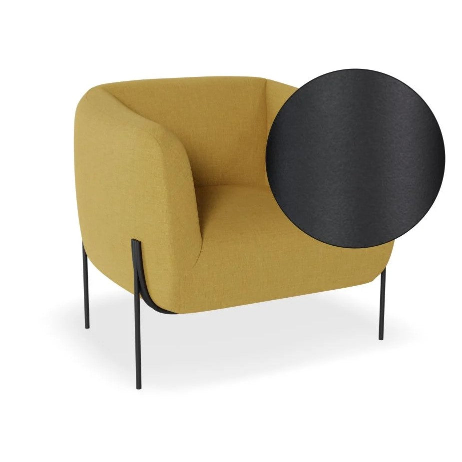 Personal Space Yellow Single Seater Sofa (Available in 3 Frame Colors)