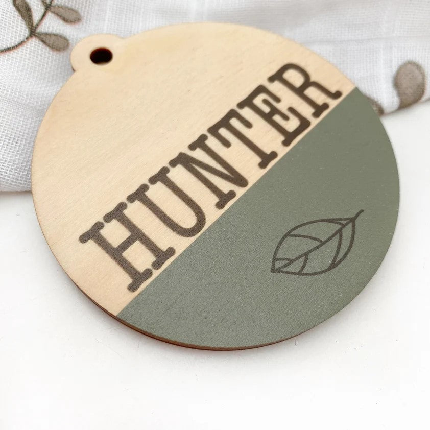 Personalised Dipped Timber Bag Tags (Choose from 9 Colours)