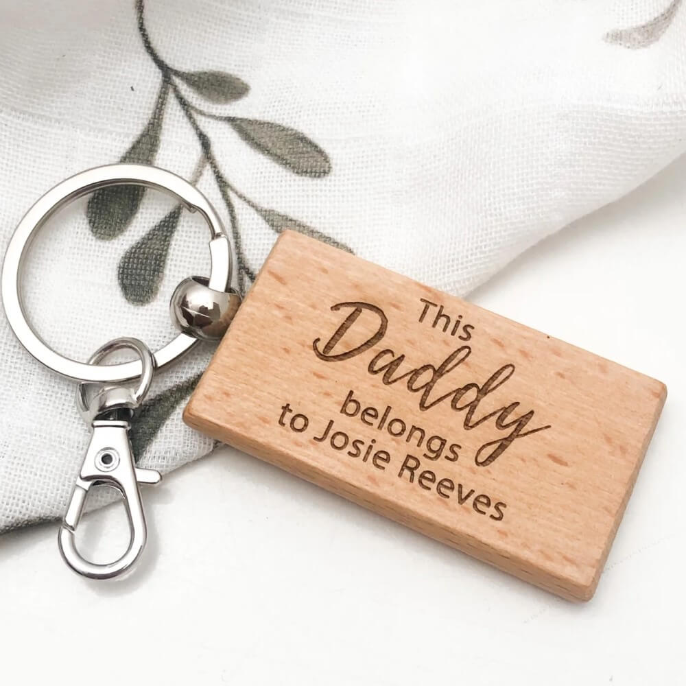 Personalised Keychain FAMILY Timber Keyring (Choose from 2 Designs)