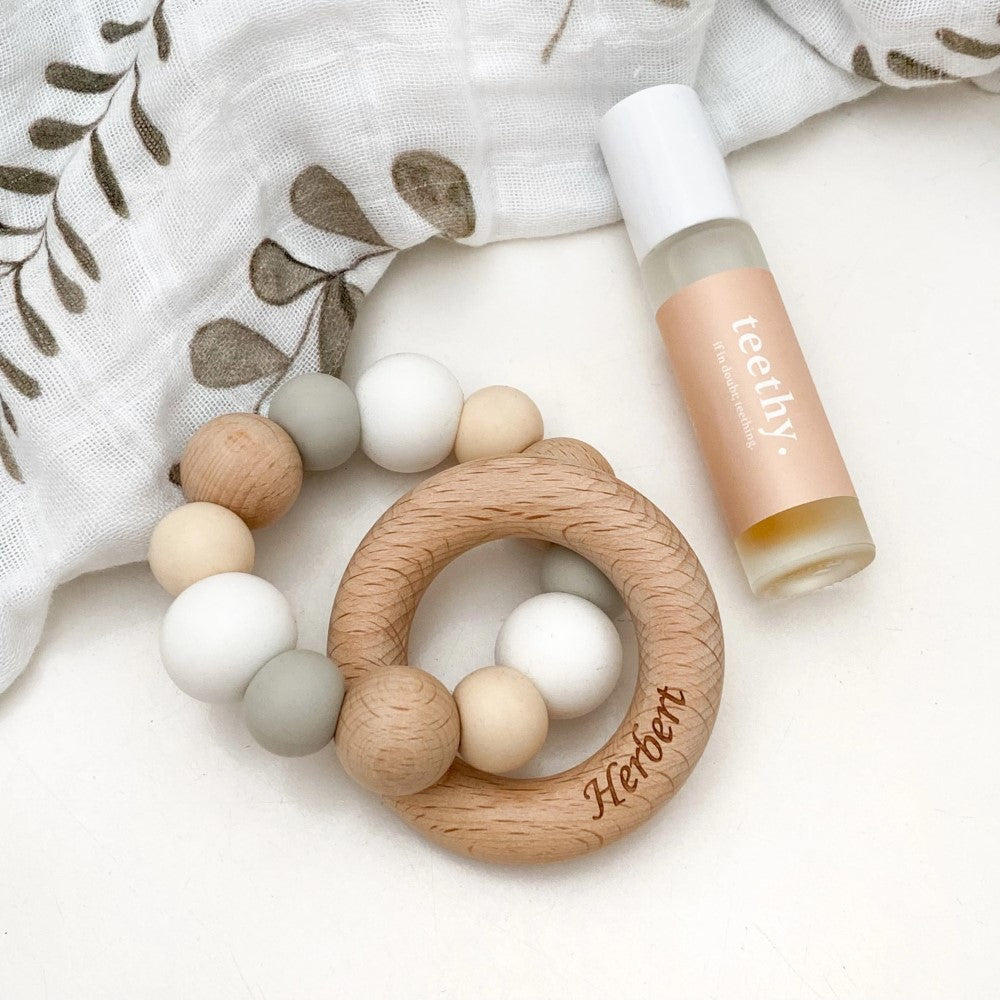 Personalised Naturals Teething Baby Pack (Available in 8 Colours)