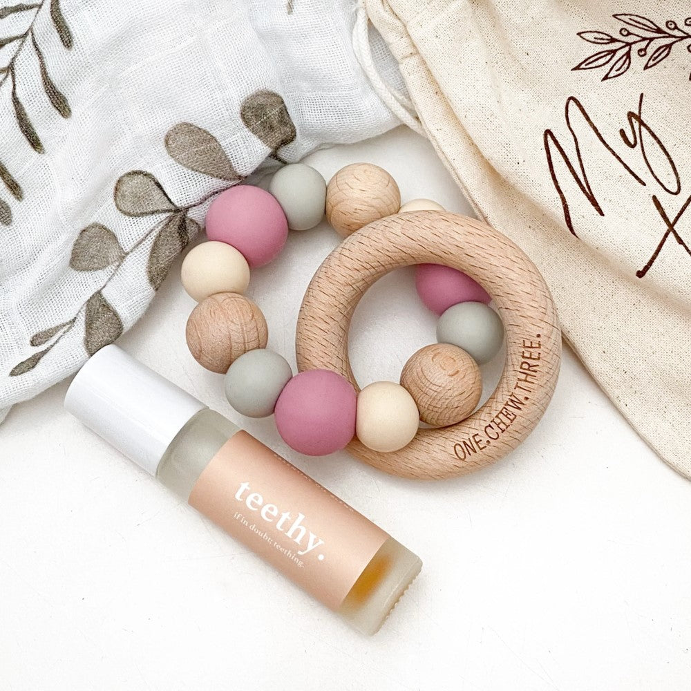 Personalised Naturals Teething Baby Pack (Available in 8 Colours)