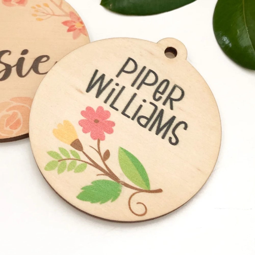 Personalised Timber Bag Tags (Choose from 9 Designs)