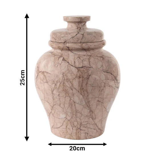 Petite Statement Large Sculptural Urn - Brown