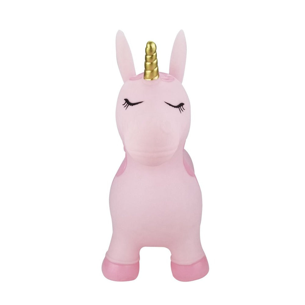 Inflatable Outdoor Bouncy Rider - Pink Pearl The Unicorn