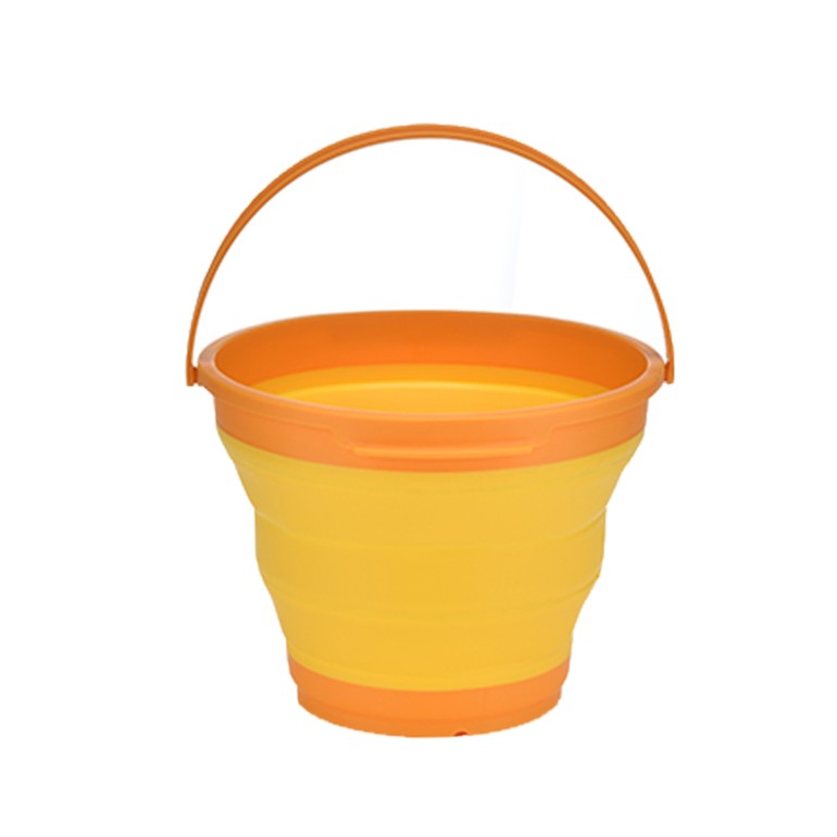 Polypropylene Foldable Bucket - Orange