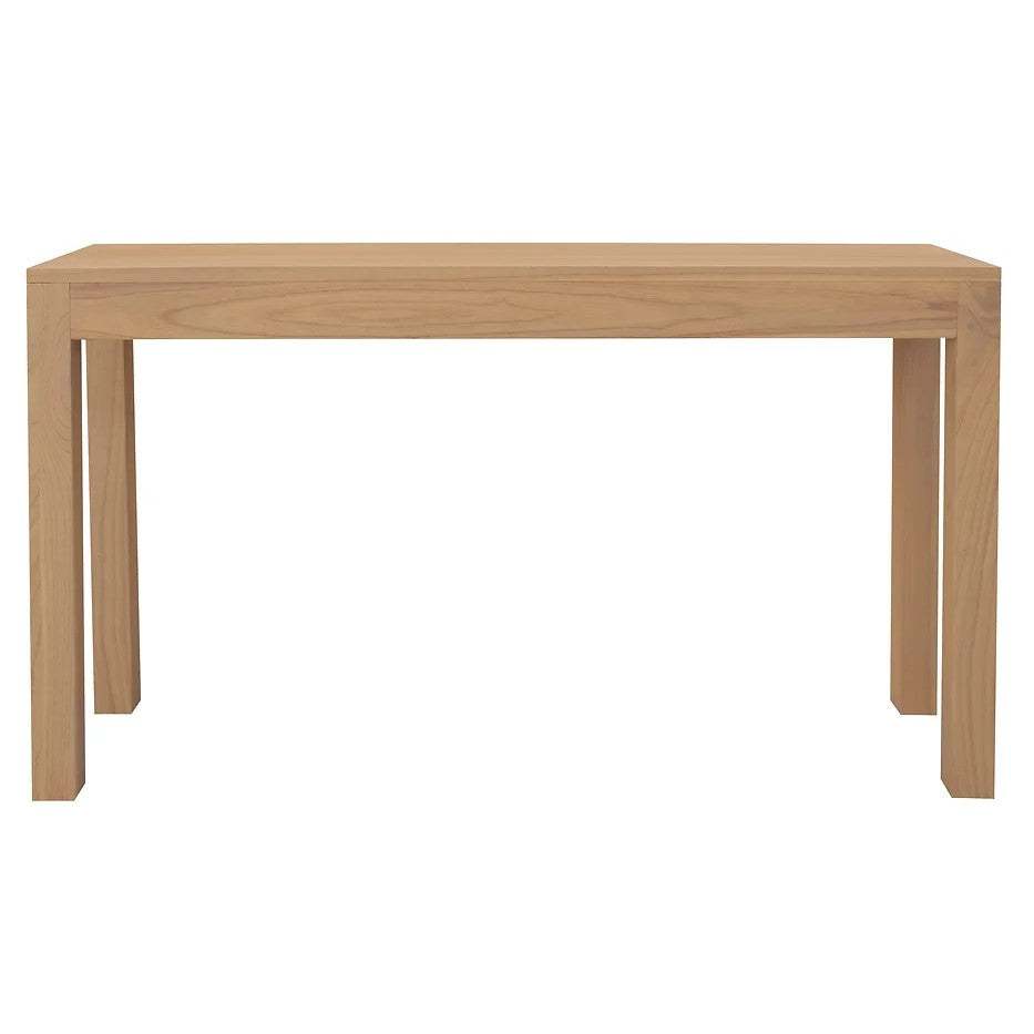 Practical Style 2 Drawer Solid Mindi Wood Sofa Table - Natural