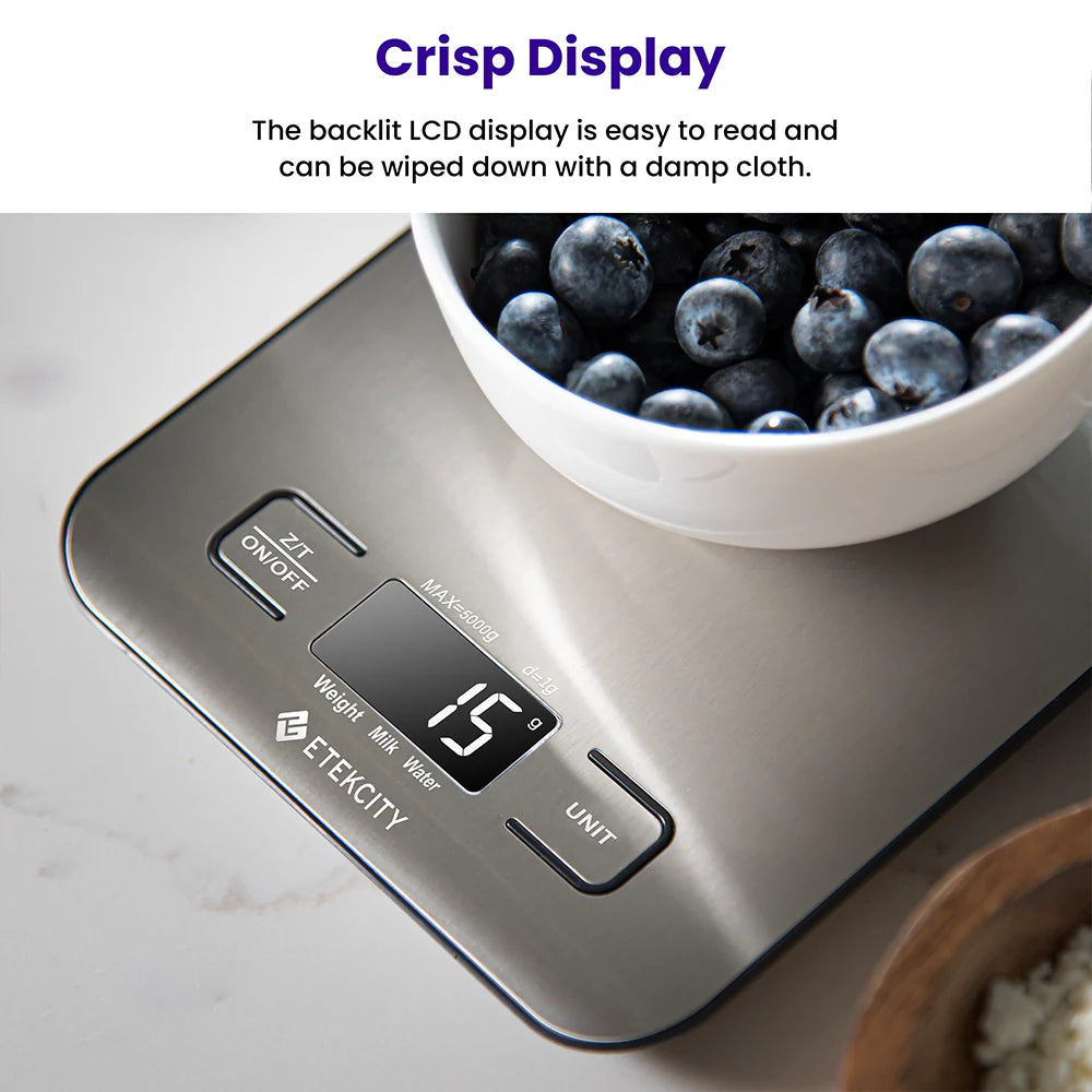 Precision Etekcity Small Food Kitchen Scale - Silver