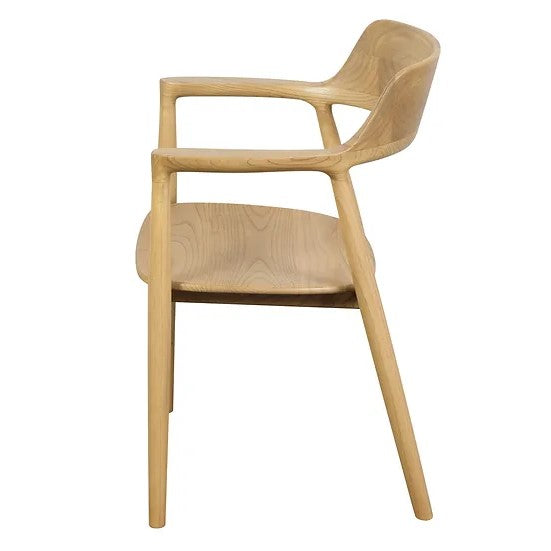 Premium Solid Wooden Armchair - Natural